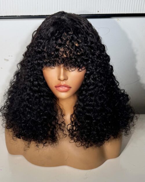 Pixie curly wig fringe